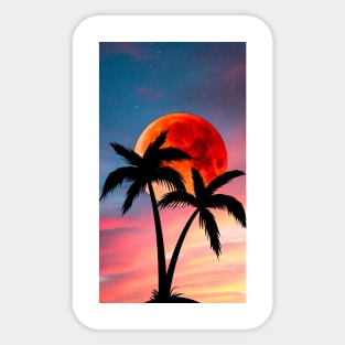 Sunset Palm Trees Sticker